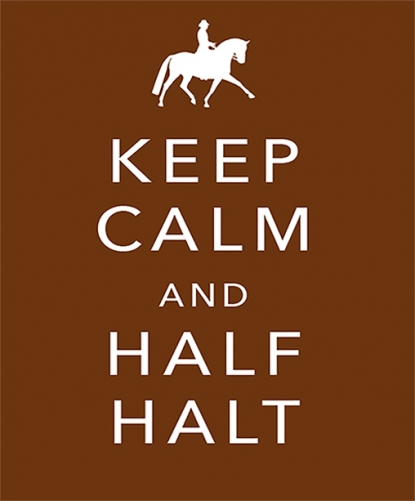 Half halt training tips poster
